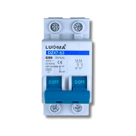 DISJUNTOR LUKMA BIPOLAR 50A - Imagem 2