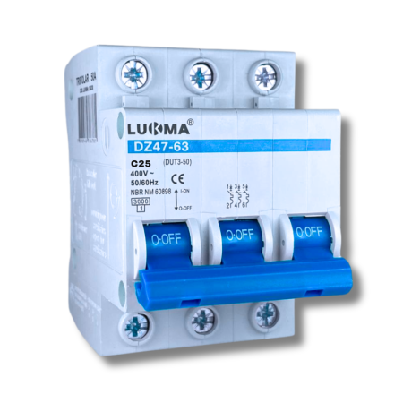 DISJUNTOR LUKMA TRIPOLAR 25A