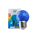 LÂMPADA BOLINHA 1W AZUL