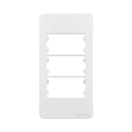 PLACA + SUPORTE 3 POSTO P/CONDULETE 1"POLEGADA BRANCA - LINHA SLEEK
