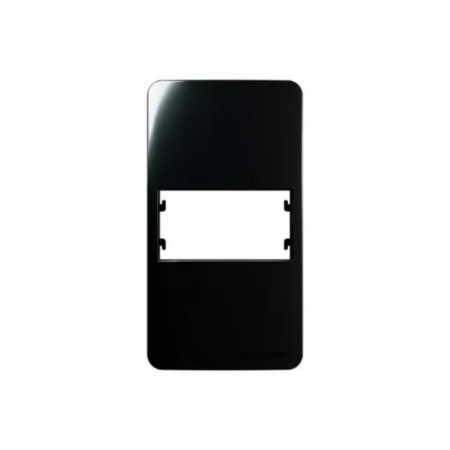 PLACA + SUPORTE 1 POSTO P/CONDULETE 3/4"POLEGADA EBONY- LINHA SLEEK